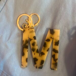 “M” initial keychain